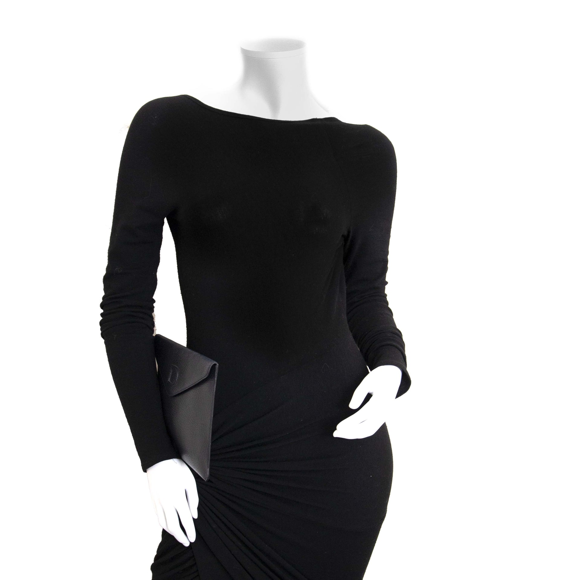 Delvaux Dark Blue Enveloppe Clutch now for sale at labellov vintage fashion webshop belgium