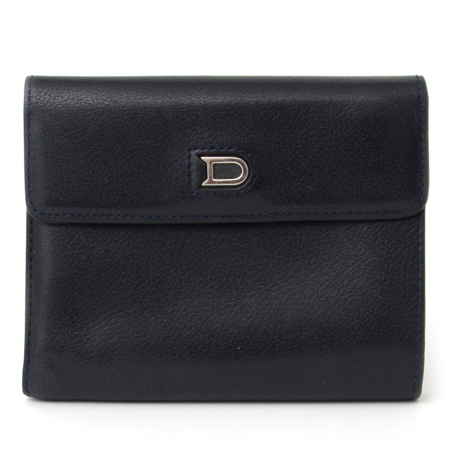 Delvaux Dark Blue portefeuille tweedehands aan de beste prijs