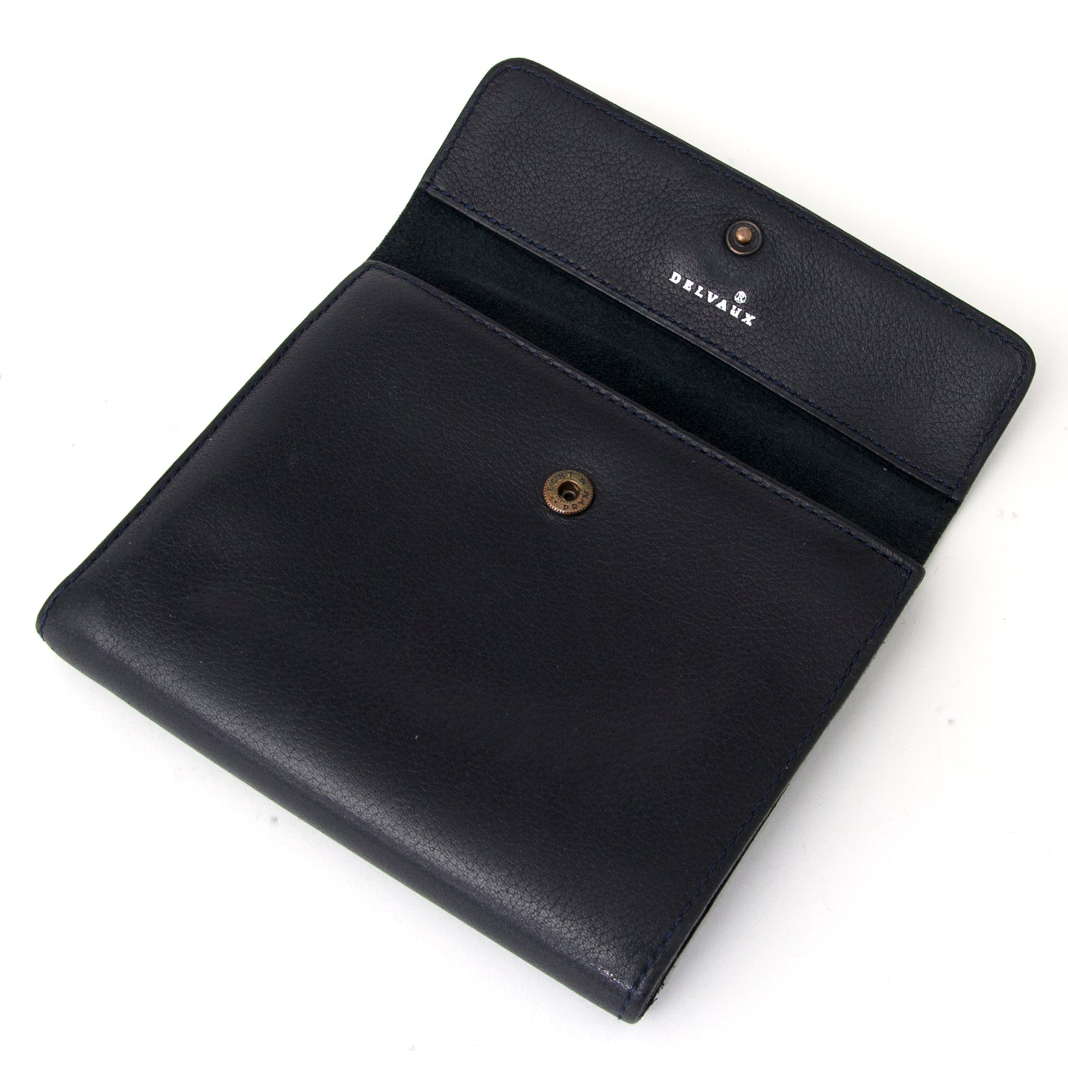 koop veilig online aan de beste prijs Delvaux Dark Blue Wallet