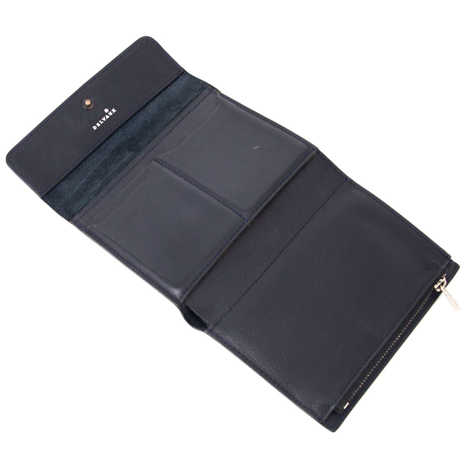 acheter en ligne pour le meilleur prix Delvaux Dark Blue Wallet comme neuf site en ligne labellov.Com