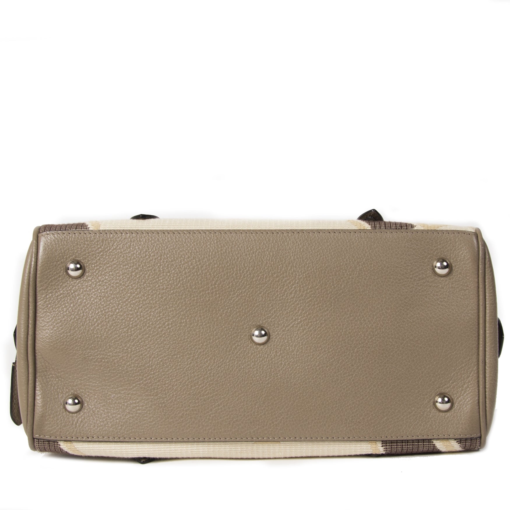 Authentieke tweedehands Delvaux Printed Bowling Bag juiste prijs veilig online winkelen LabelLOV webshop luxe merken winkelen Antwerpen België mode fashion
