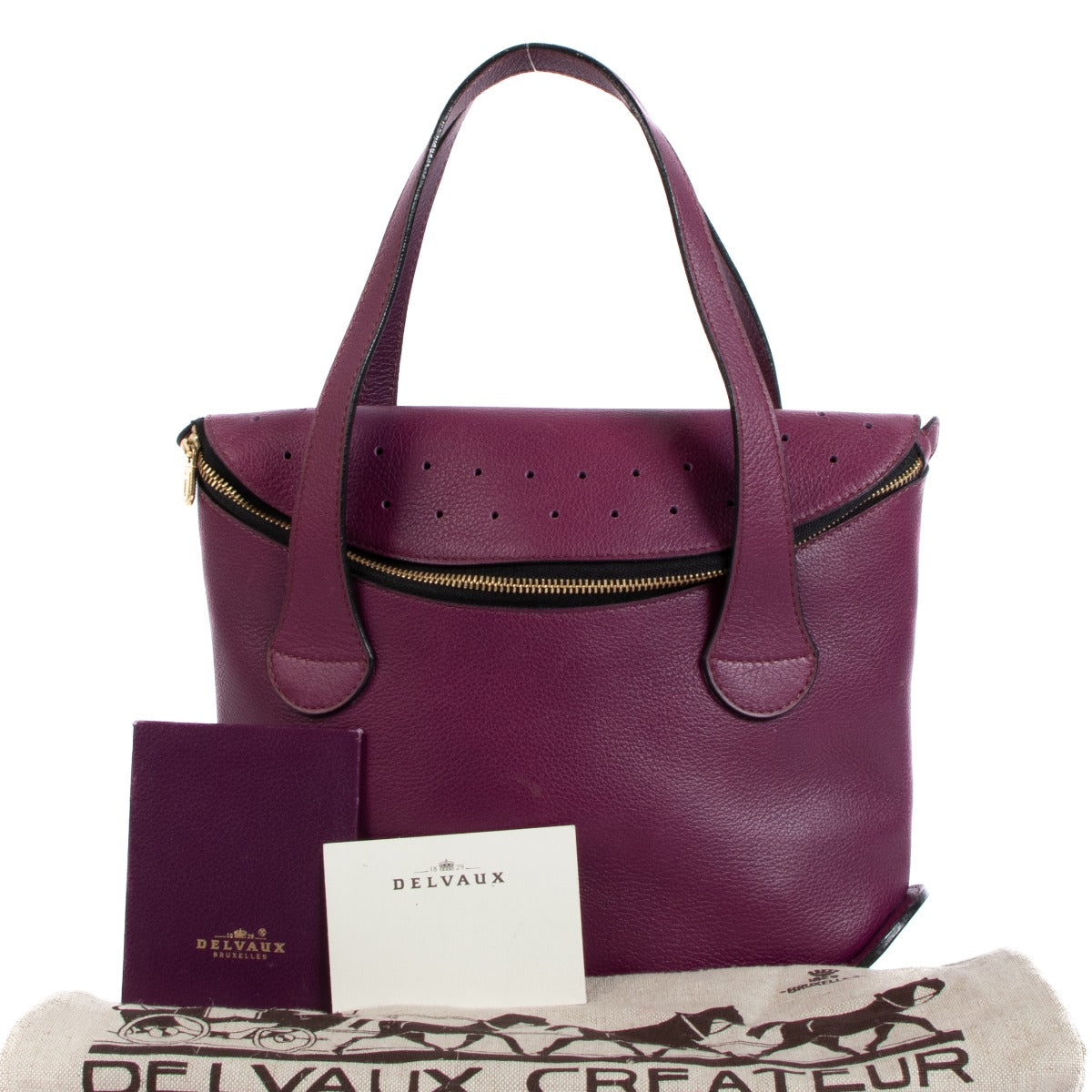 Delvaux Magenta Songe Small Handbag