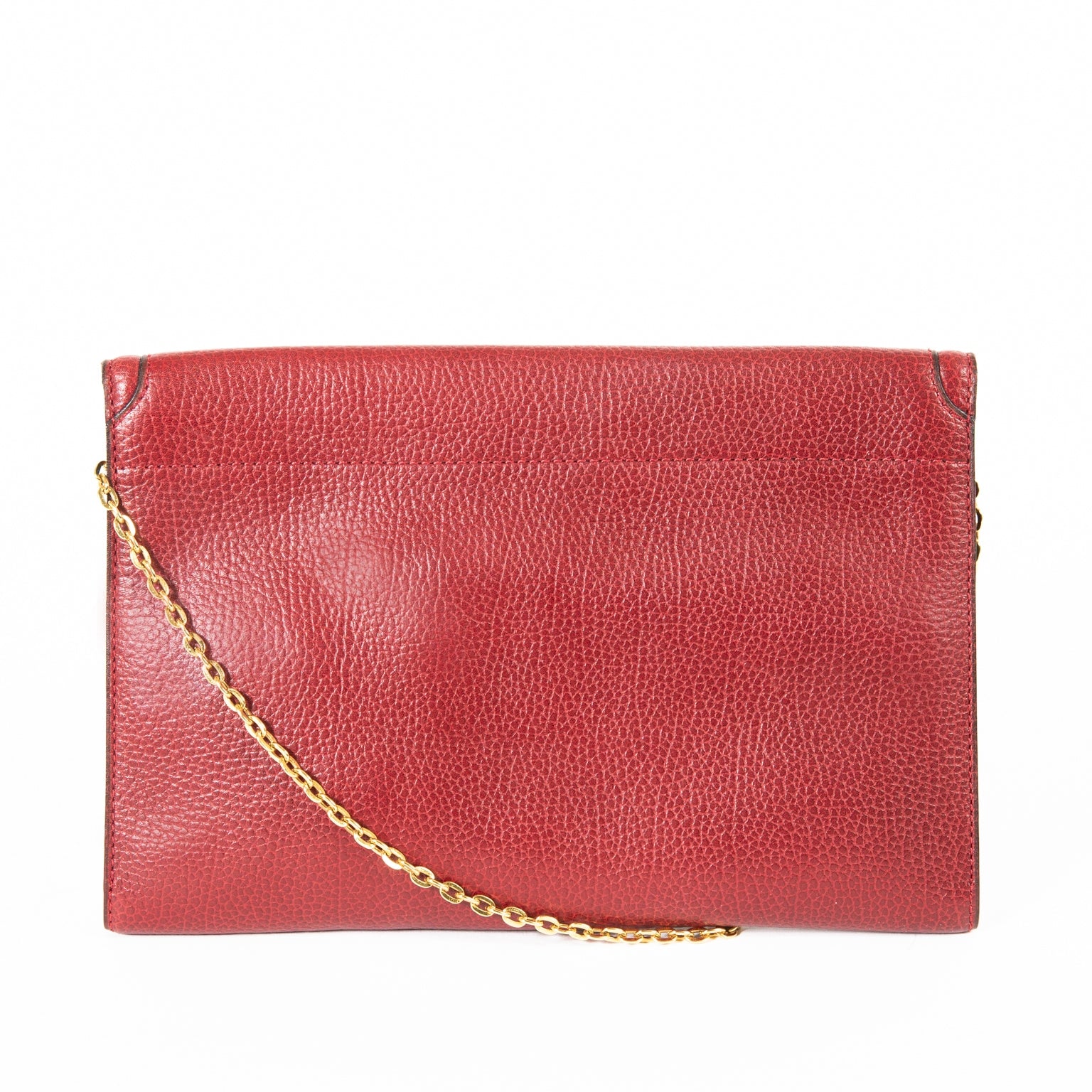 delvaux red leather clutch now for sale at labellov vintage fashion webshop belgium