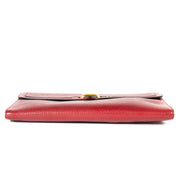 delvaux red leather clutch now for sale at labellov vintage fashion webshop belgium
