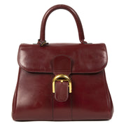 acheter en ligne seconde main Delvaux Burgundy Boxcalf Brillant MM