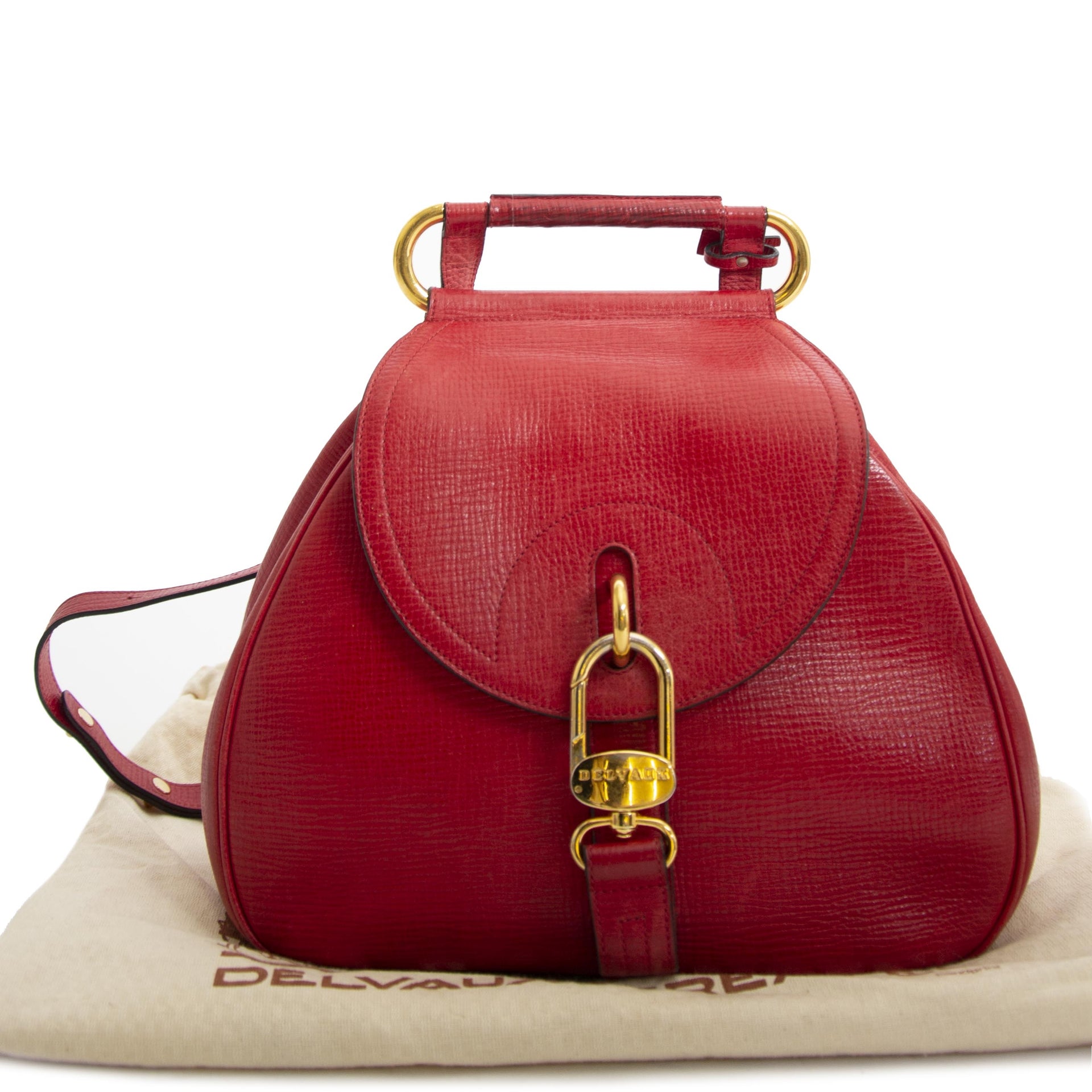 Authentique seconde main Delvaux Cerceau Red Crossbody Bag achète en ligne webshop LabelLOV