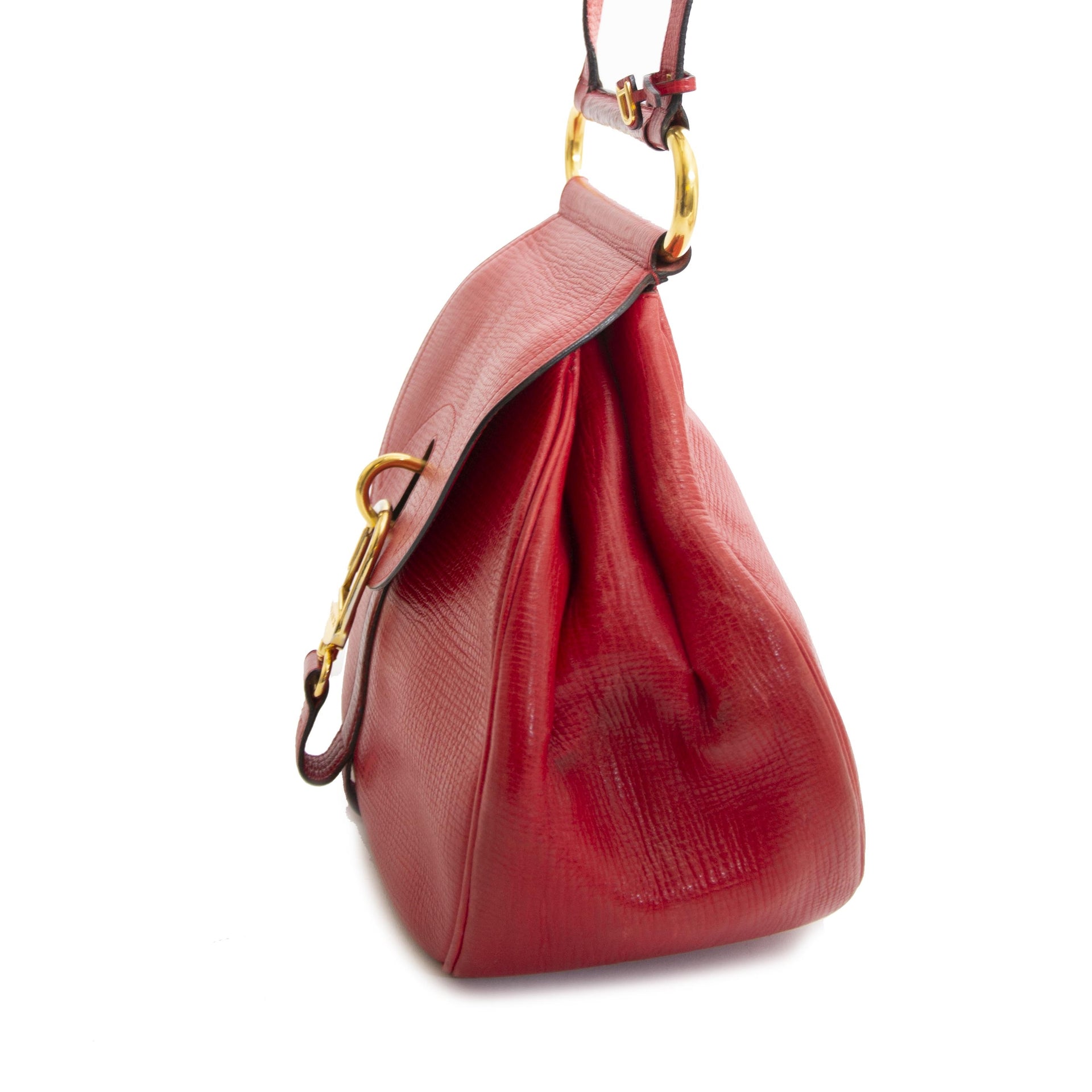 Authentique seconde main Delvaux Cerceau Red Crossbody Bag achète en ligne webshop LabelLOV