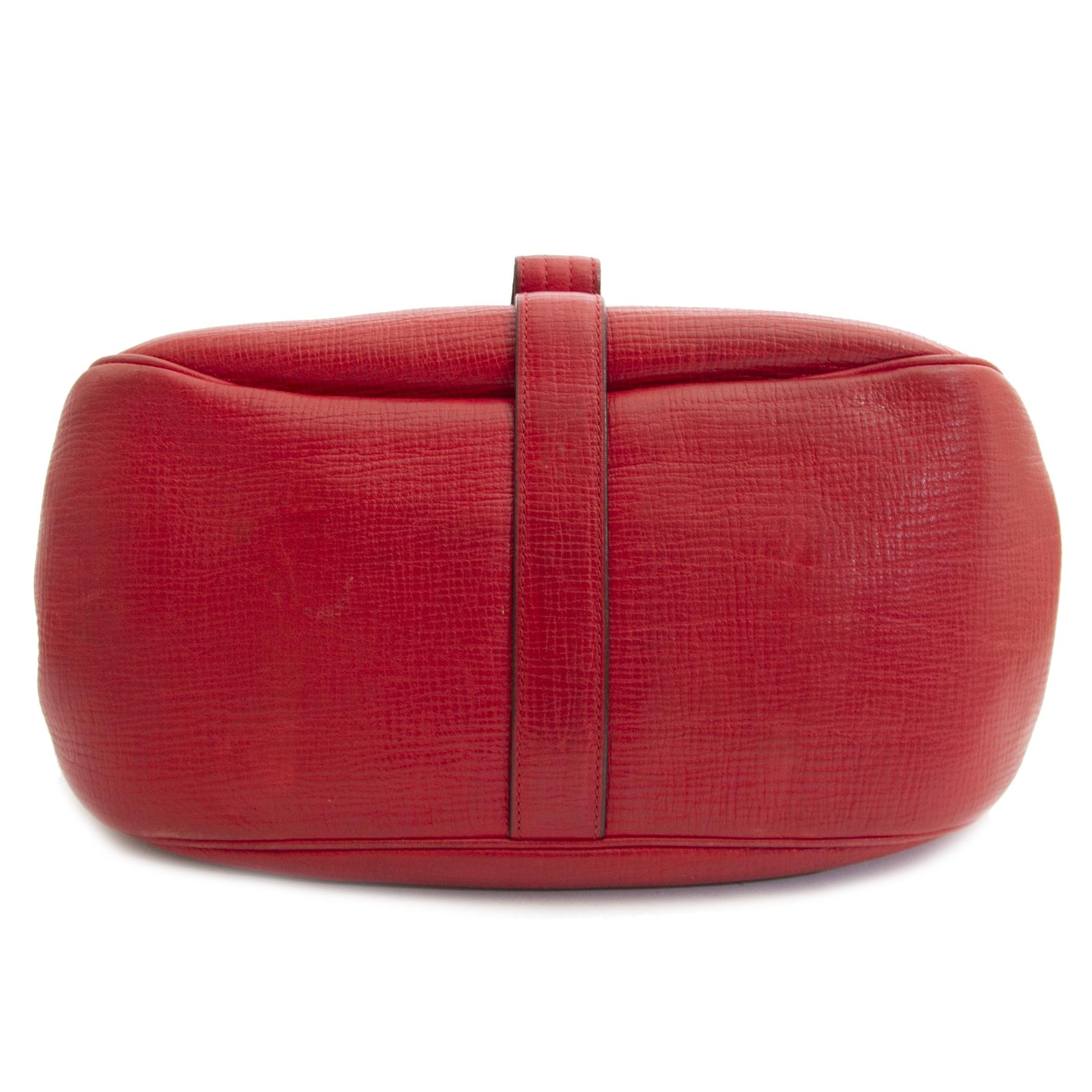 Authentieke tweedehands vintage Delvaux Cerceau Red Crossbody Bag koop online webshop LabelLOV