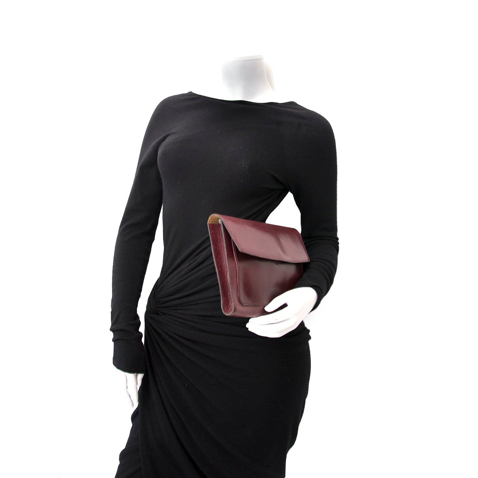 Shop safe online aan de beste prijs Delvaux Burgundy Clutch