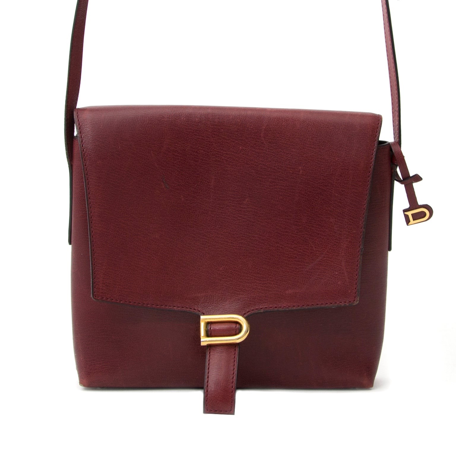 acheter en linge seconde main sac a main Delvaux Bordeaux Cross Body Bag site enlinge seconde main