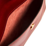 delvaux red leather clutch now for sale at labellov vintage fashion webshop belgium