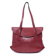 Delvaux Red Leather Shopper