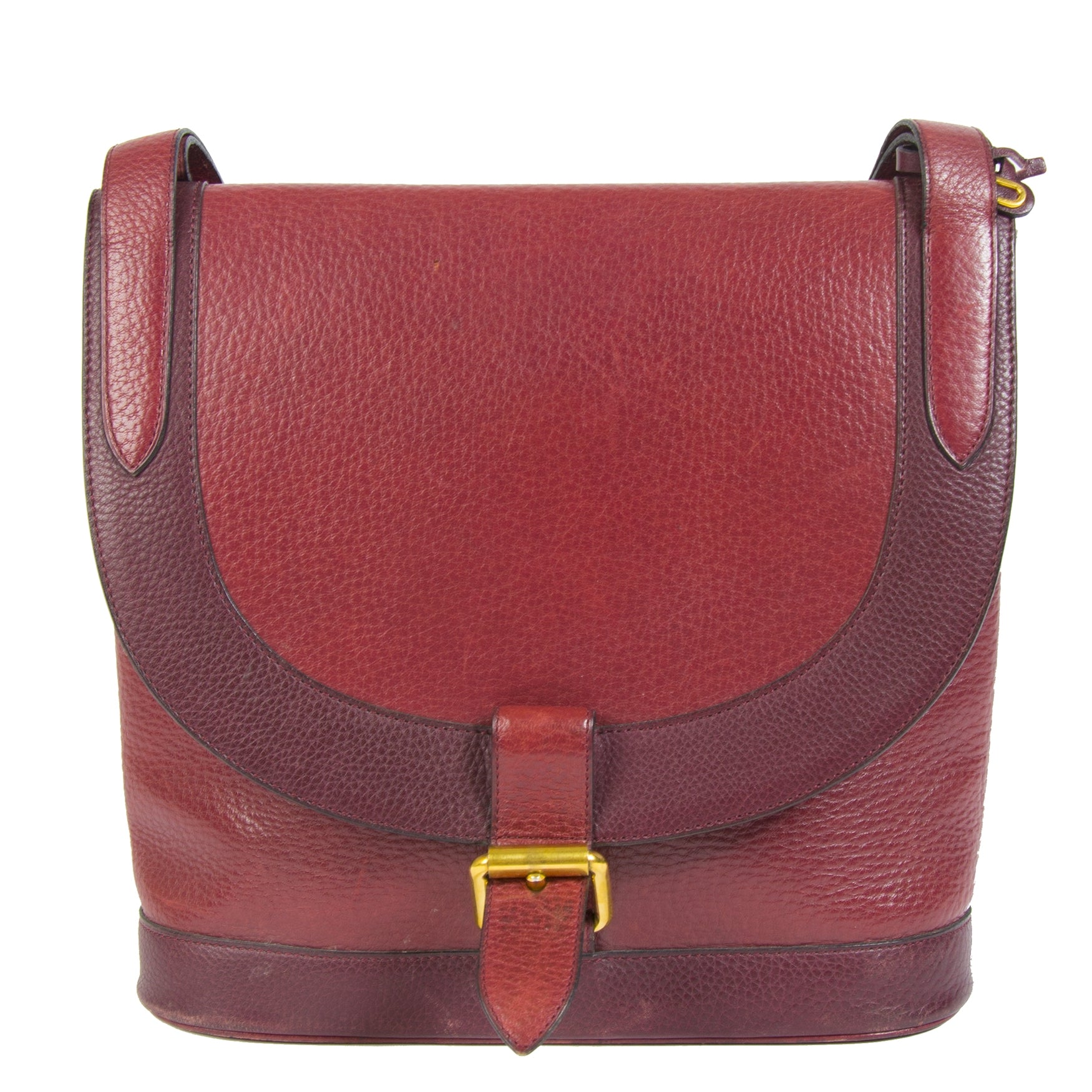 Delvaux Red Burgundy Leather Crossbody Bag for sale for the best price at Labellov