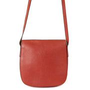 Authentieke tweedehands Delvaux Red Orange Crossbody Bag juiste prijs veilig online winkelen LabelLOV webshop luxe merken winkelen Antwerpen België mode fashion