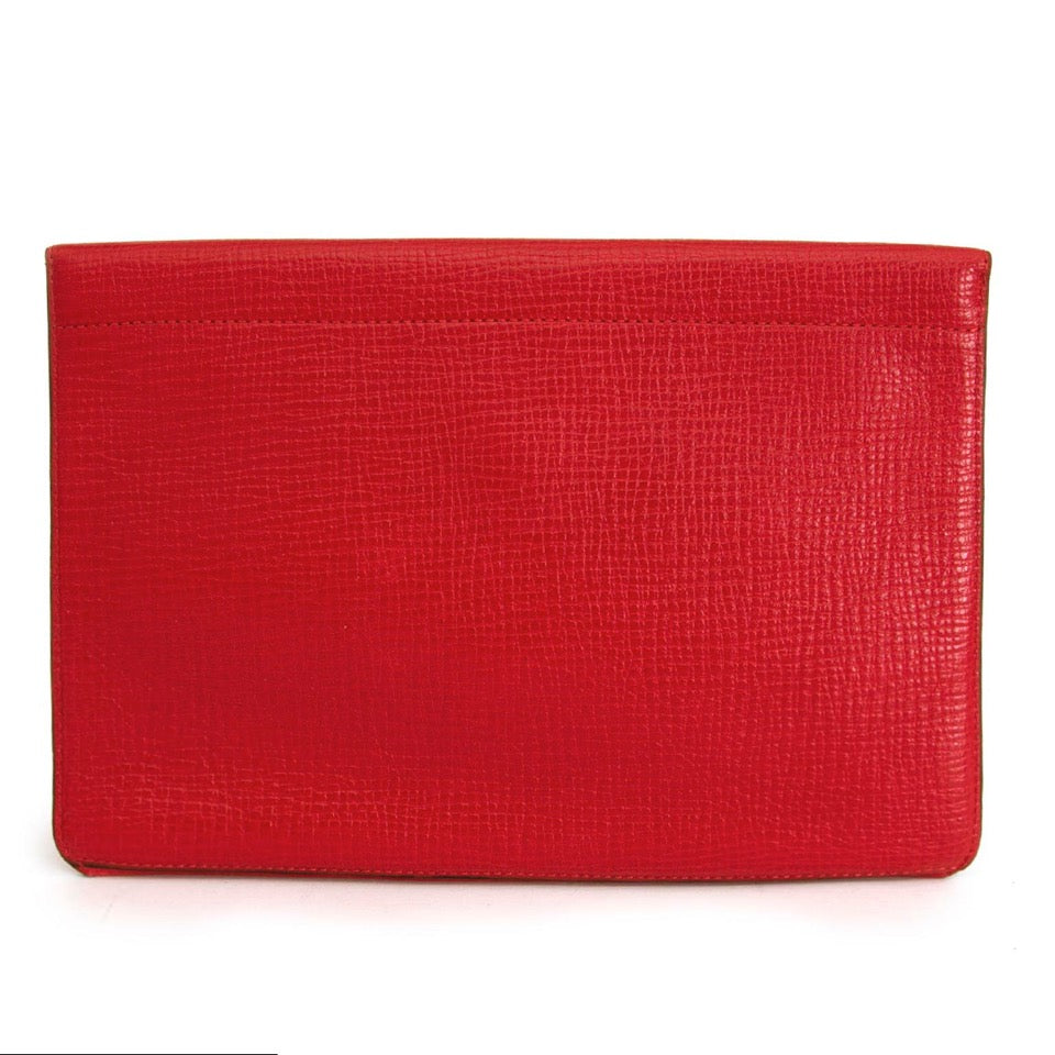 Delvaux Red Pochette Clutch