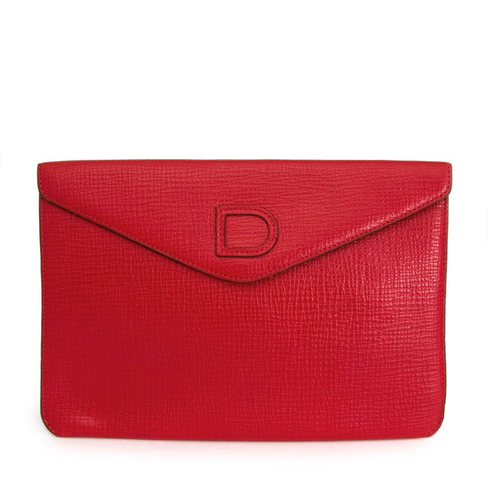 Bent u op zoek naar 100% authentieke Delvaux Red Pochette Clutch