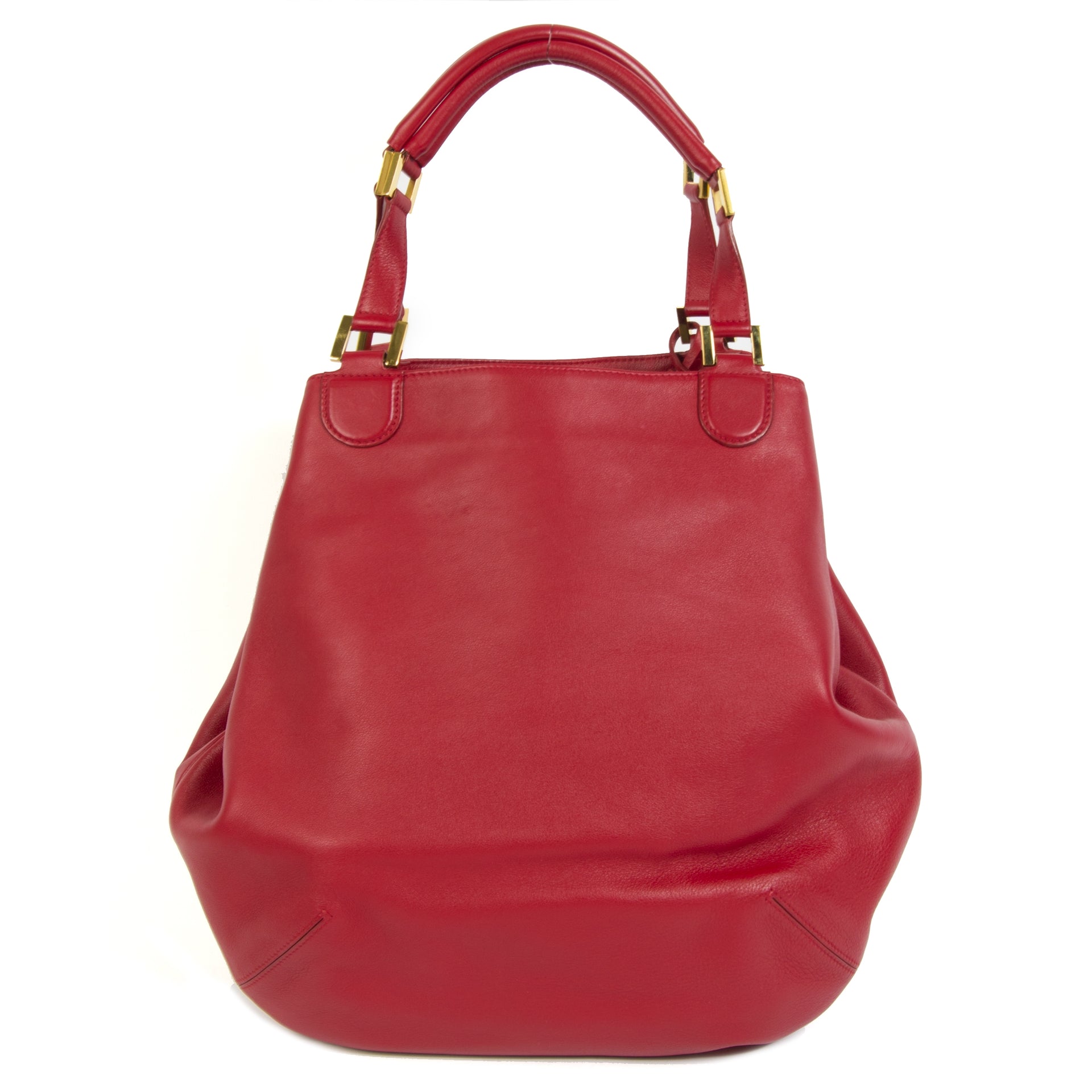 Delvaux 'Le Louise' Red Leather Shoulder Bag