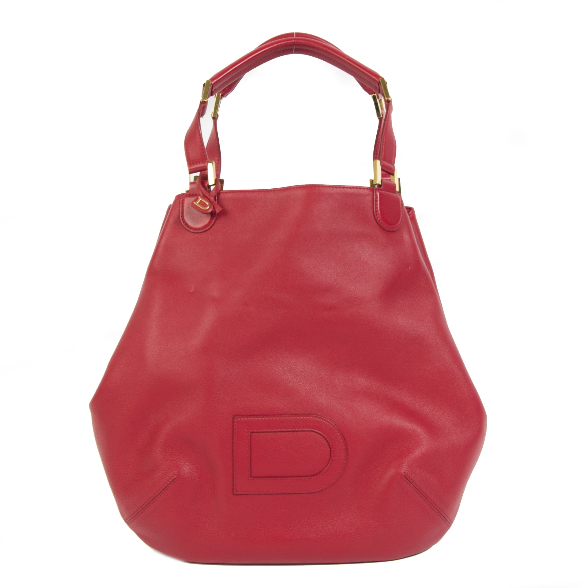 Delvaux 'Le Louise' Red Leather Shoulder Bag