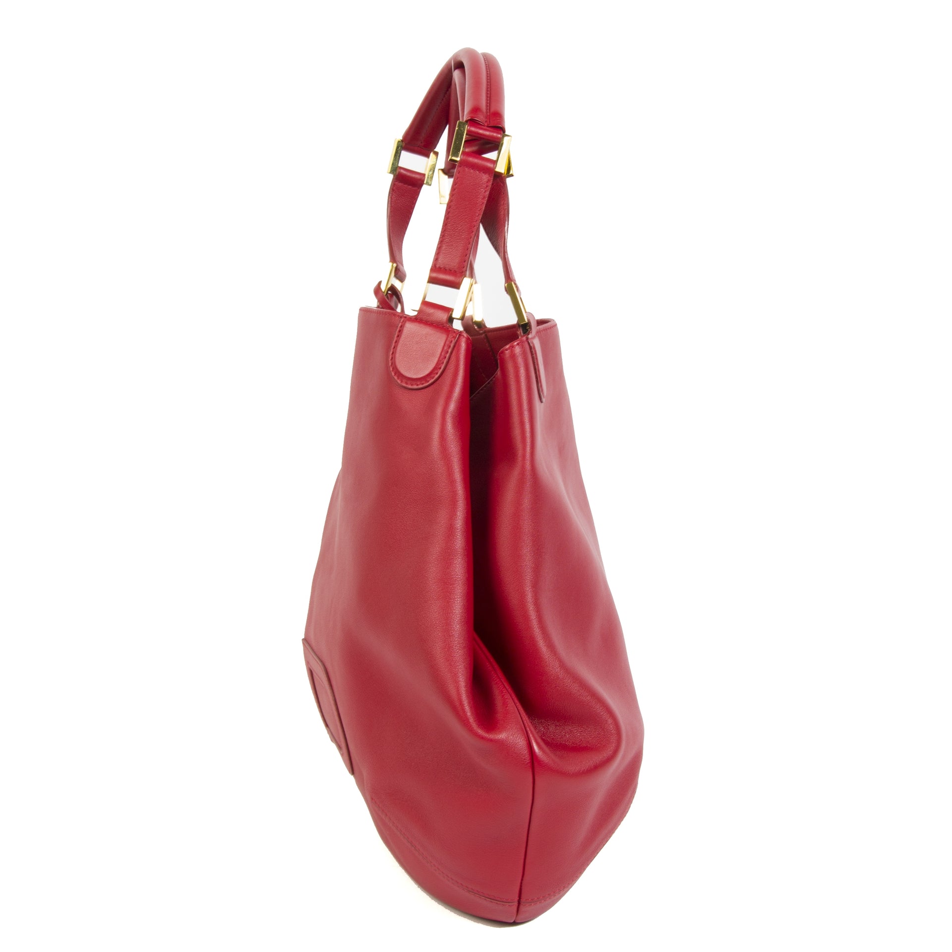 Delvaux 'Le Louise' Red Leather Shoulder Bag