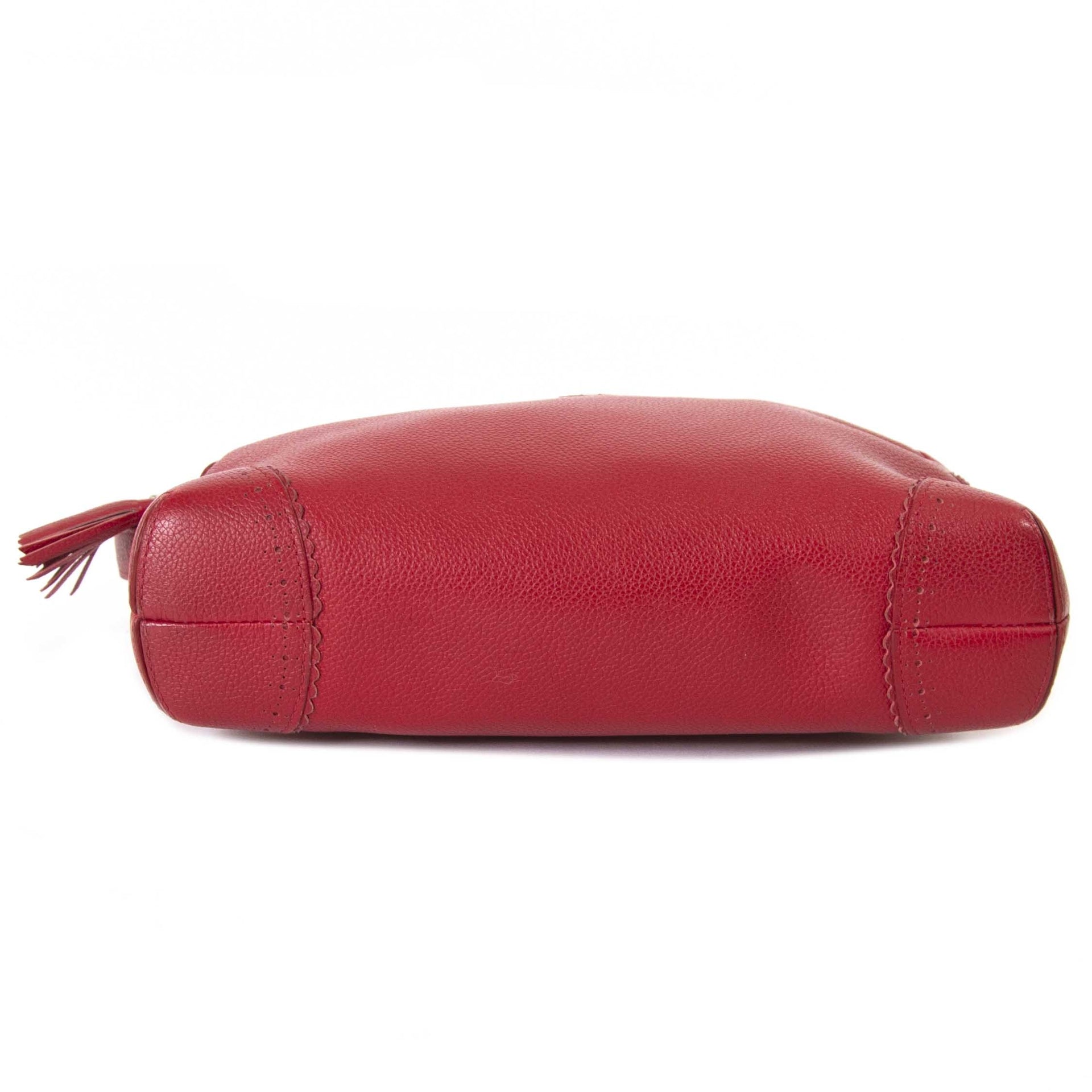 Delvaux Red Fidelio Crossbody Bag nu te koop bij labellov vintage mode webshop belgië