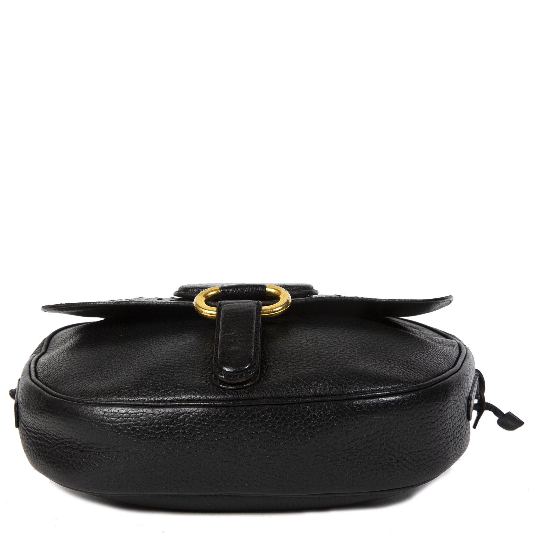 Authentieke tweedehands Delvaux Black Crossbody Bag Ostrich juiste prijs veilig online winkelen LabelLOV webshop luxe merken winkelen Antwerpen België mode fashion