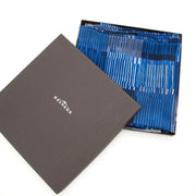 Authentic luxury designer items like Delvaux Blue Striped Silk Scarf at Labellov.com