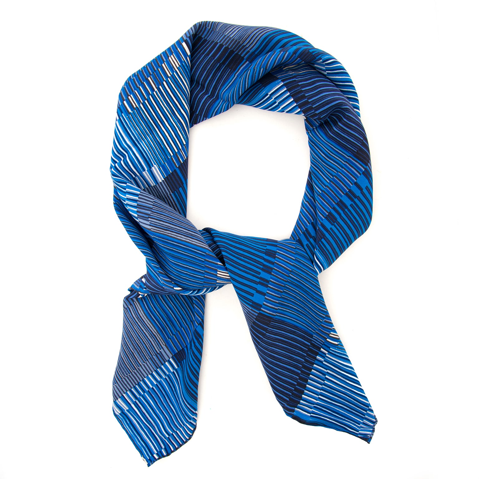 Looking for a Delvaux Blue Striped Silk Scarf?