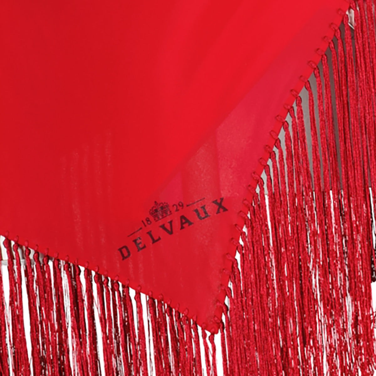 Shop safe online red Delvaux scarf, Red Delvaux scarf in very good condition, Preloved Delvaux scarf in very good condition.