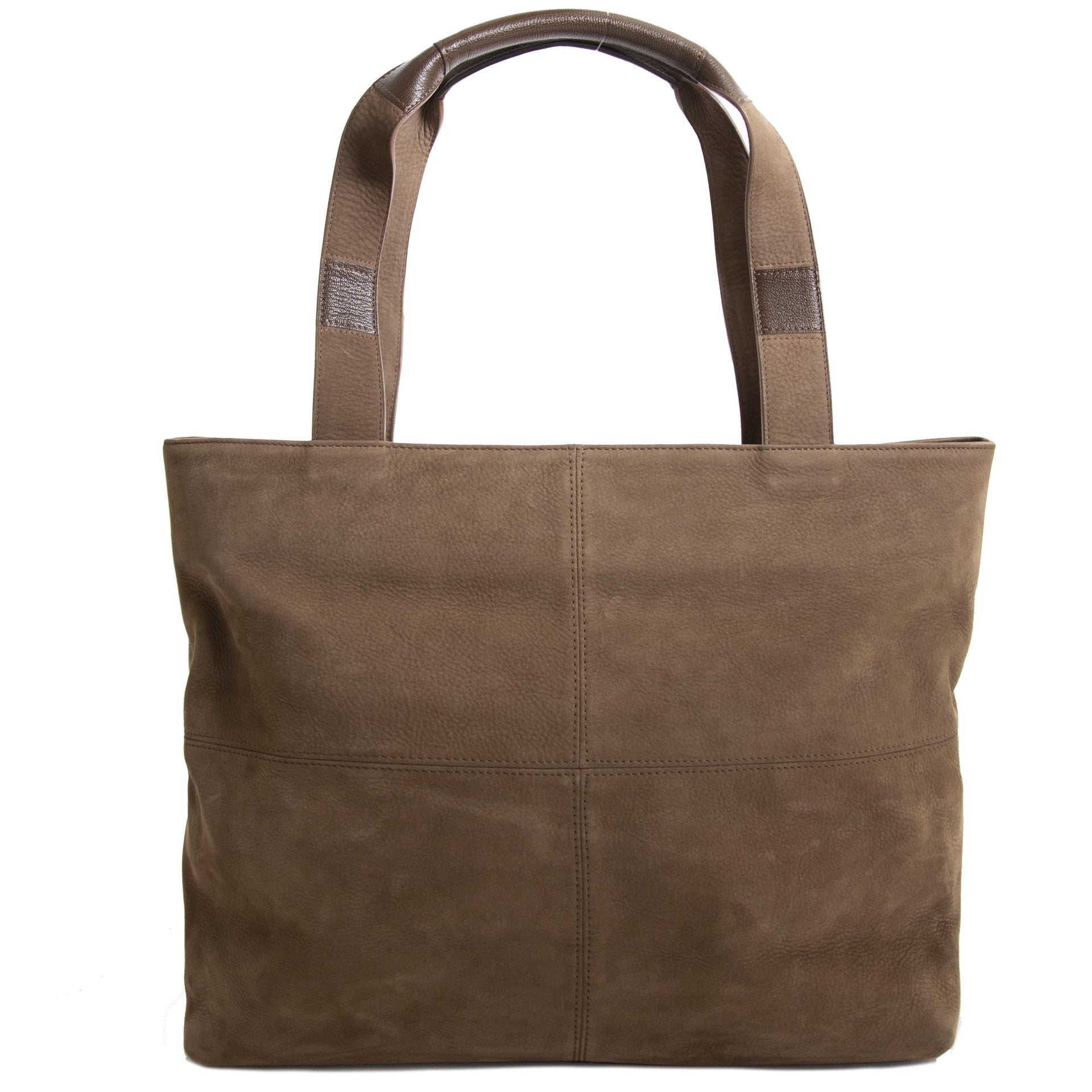 Delvaux Nubuck Taupe Le Emile Shopper now for sale at labellov vintage fashion webshop belgium
