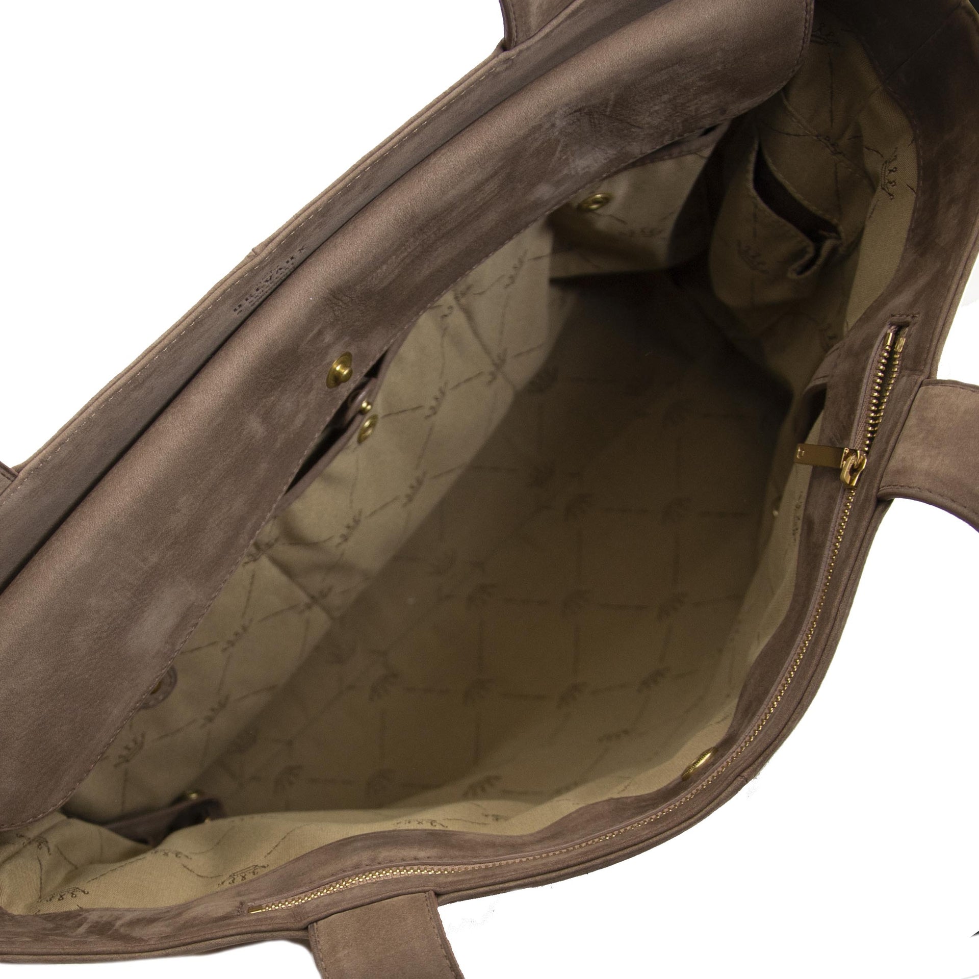 Delvaux Nubuck Taupe Le Emile Shopper now for sale at labellov vintage fashion webshop belgium