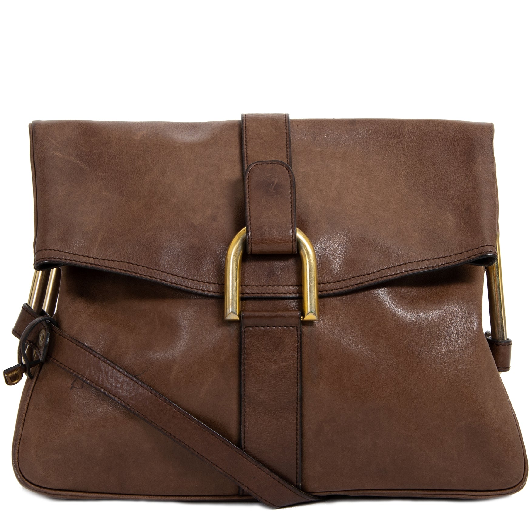 Delvaux Brown Leather Givry Bag now for sale at labellov vintage fashion webshop belgium
