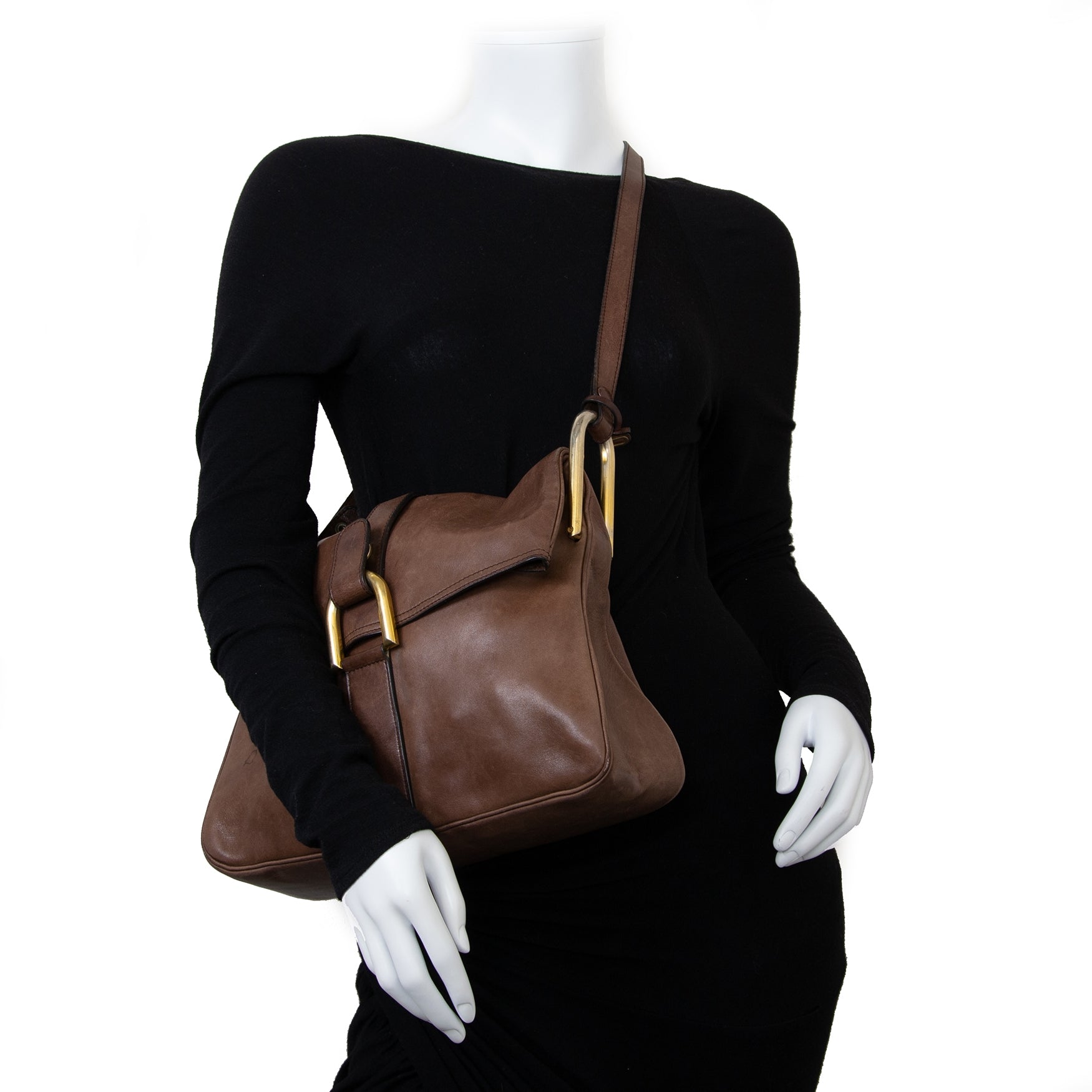 Delvaux Brown Leather Givry Bag now for sale at labellov vintage fashion webshop belgium