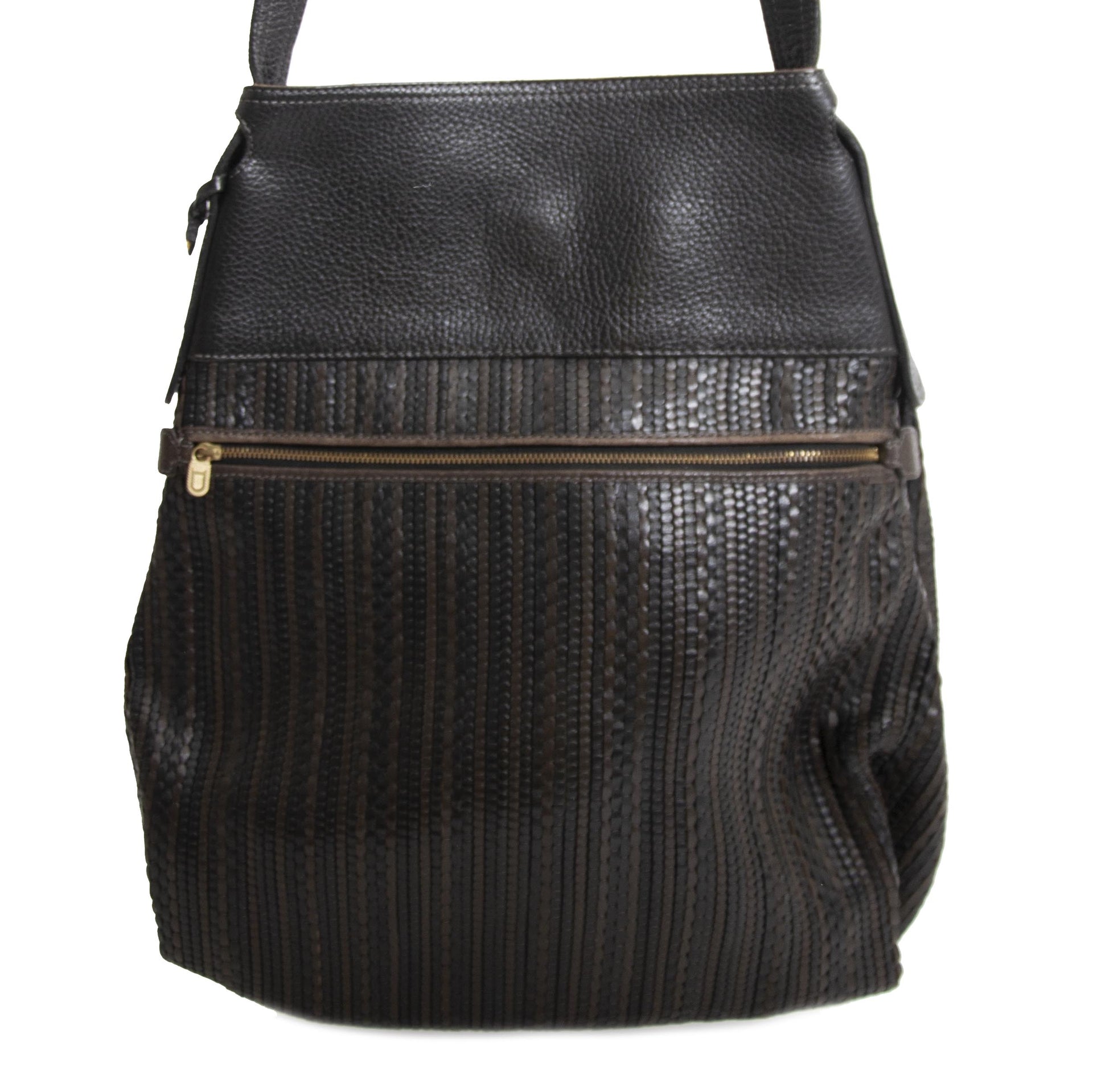 Delvaux Brown Toile De Cuir Faust Bag now for sale at labellov vintage fashion webshop belgium