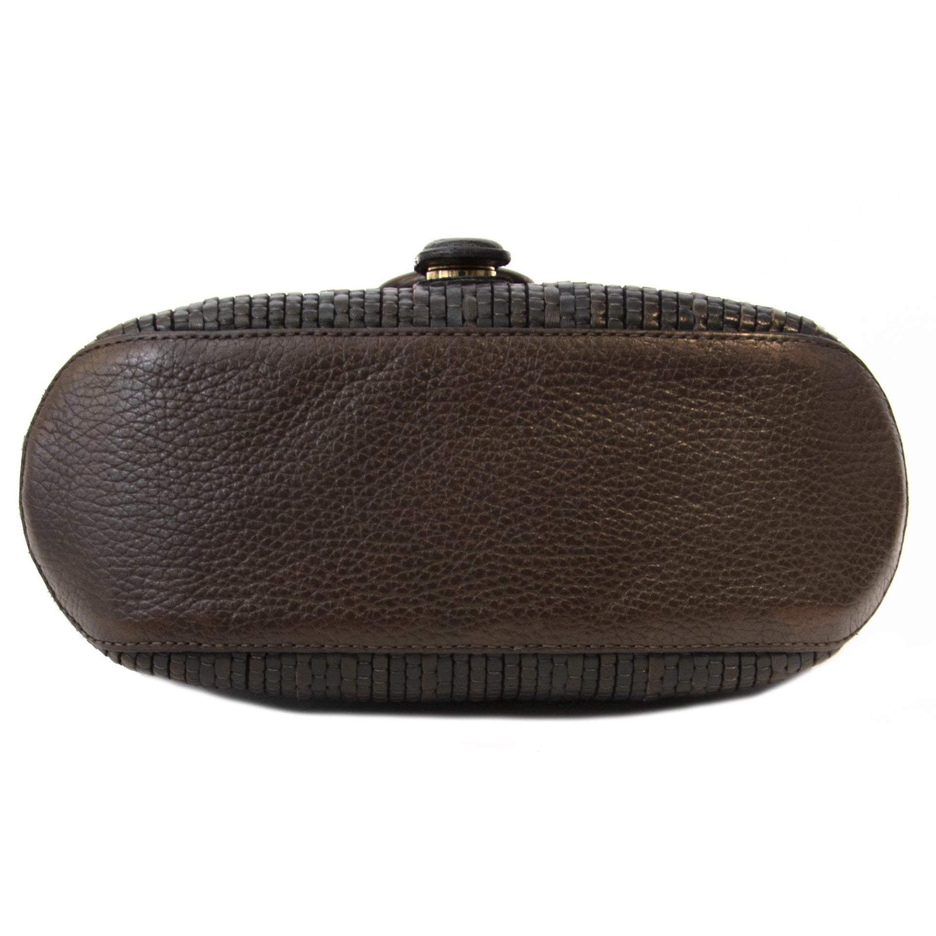 Delvaux Brown Toile de Cuir Crossbody Bag