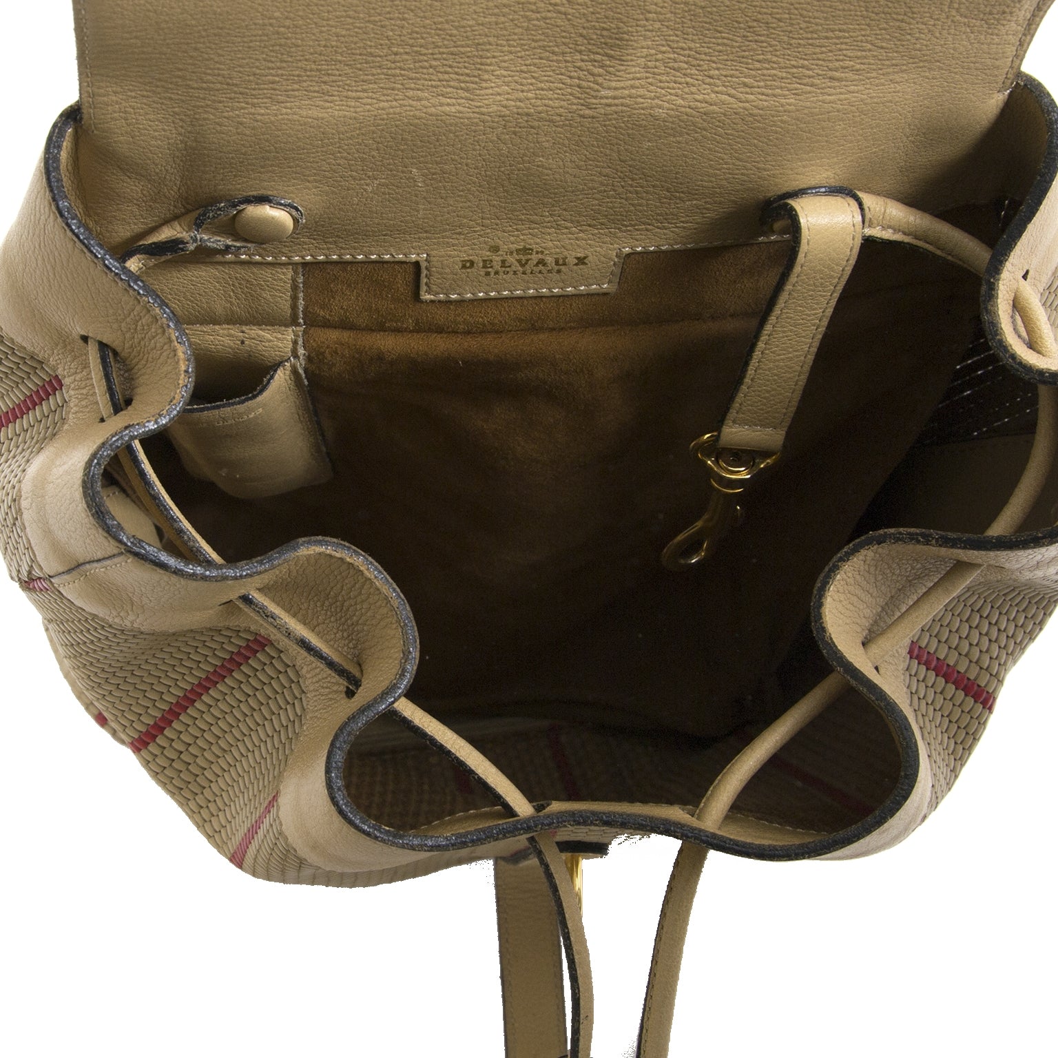 delvaux toile de cuir rose backpack now for sale at labellov vintage fashion webshop belgium
