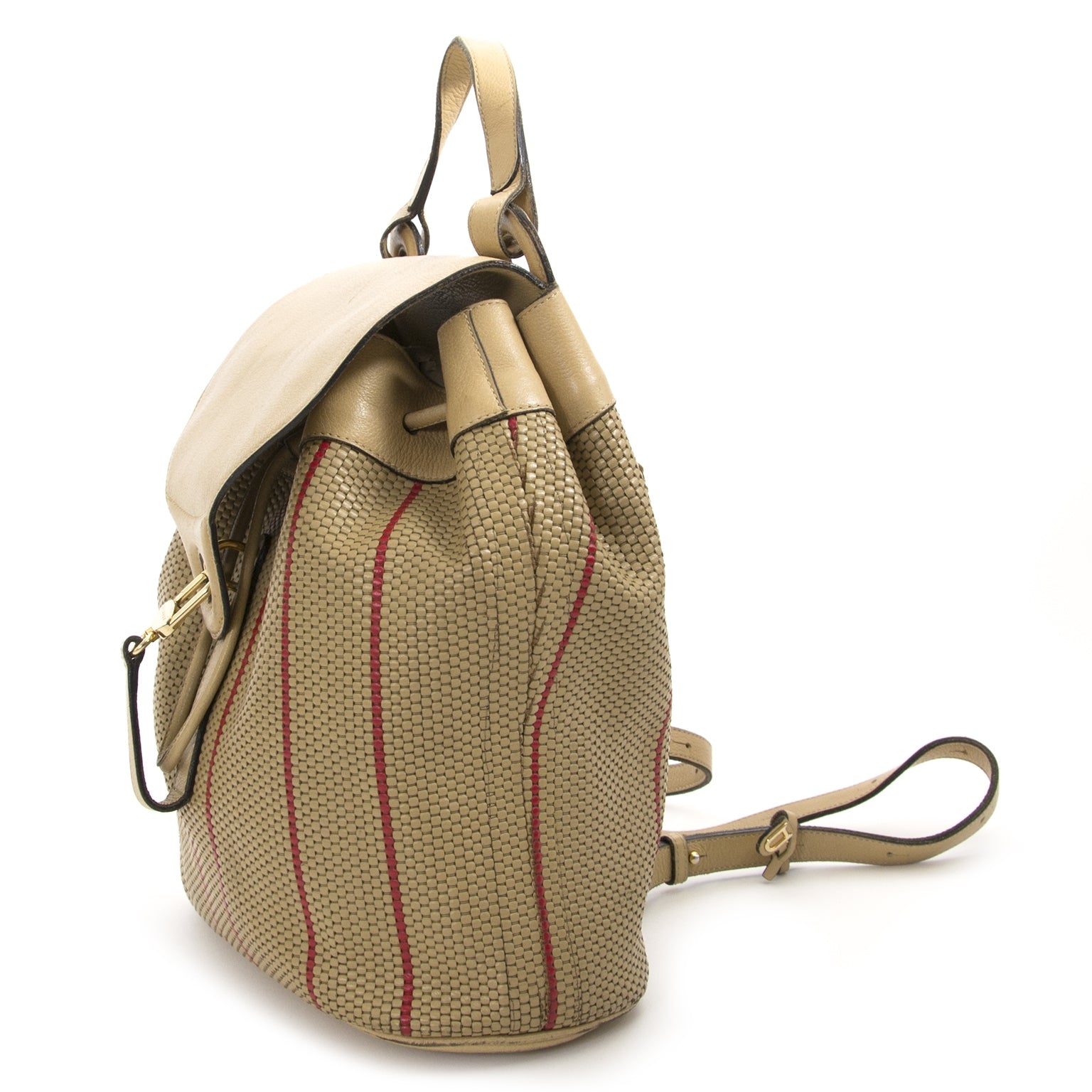 delvaux toile de cuir rose backpack now for sale at labellov vintage fashion webshop belgium