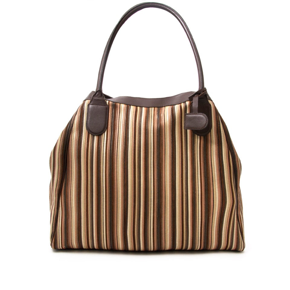 acheter en ligne seconde main sac a main Delvaux 'Toile De Cuir' Macaron Shopper