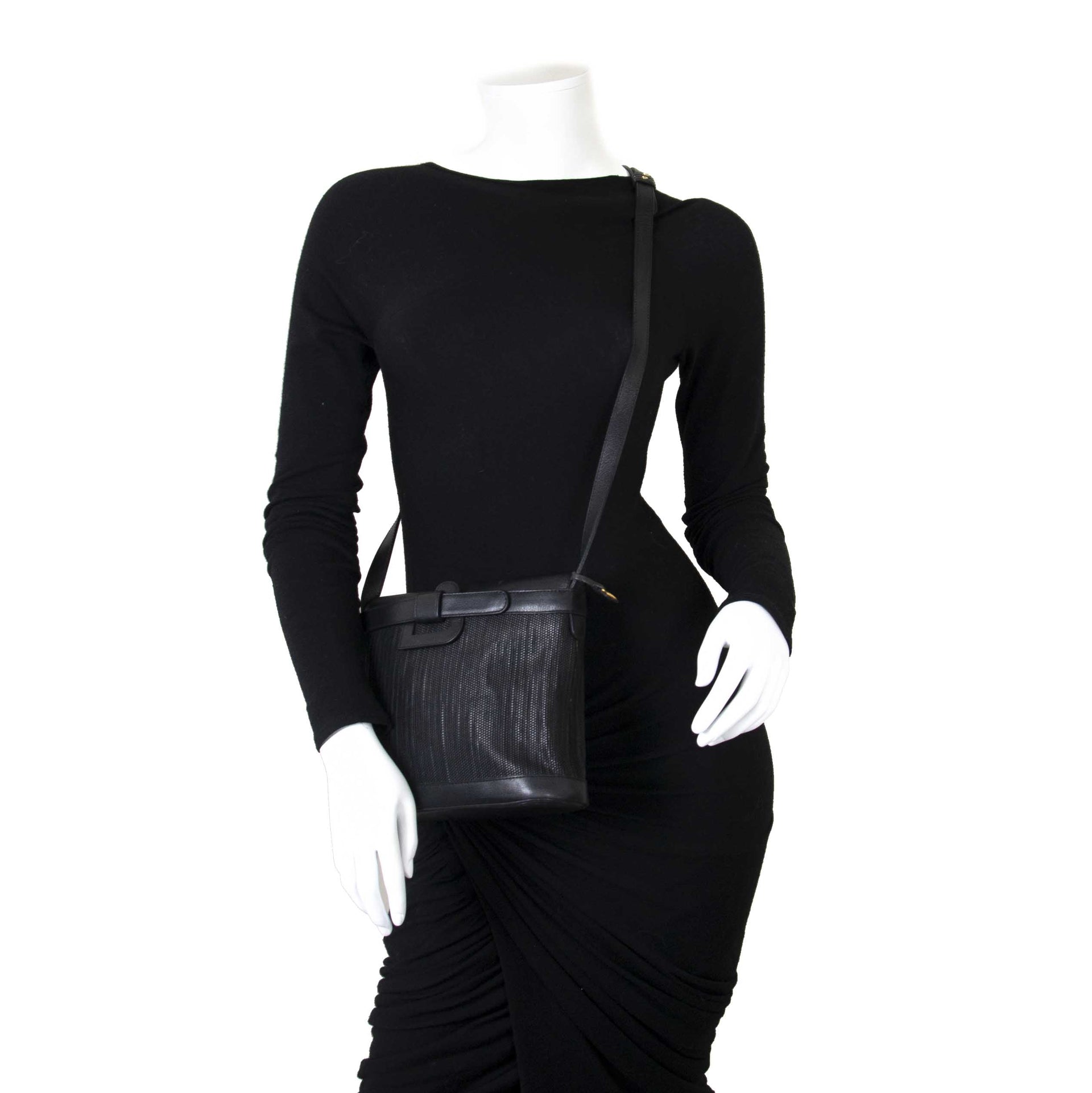 Delvaux Black Toile De Cuir Shoulder Bag now for sale at labellov vintage fashion webshop belgium