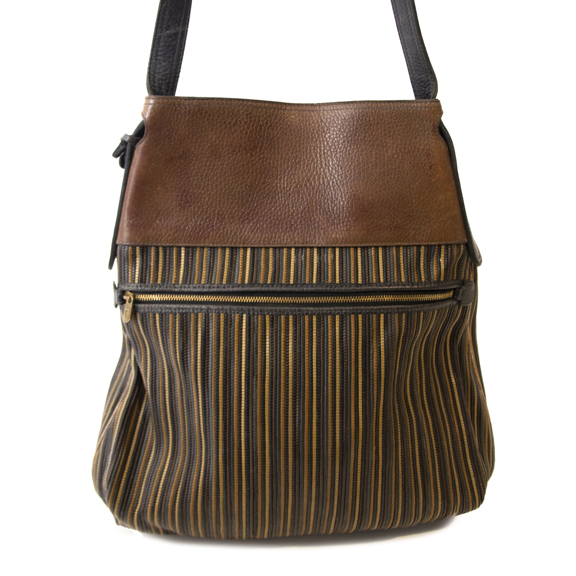 Delvaux Brown Toile De Cuir Faust Bag te koop bij Labellov tweedehands luxe