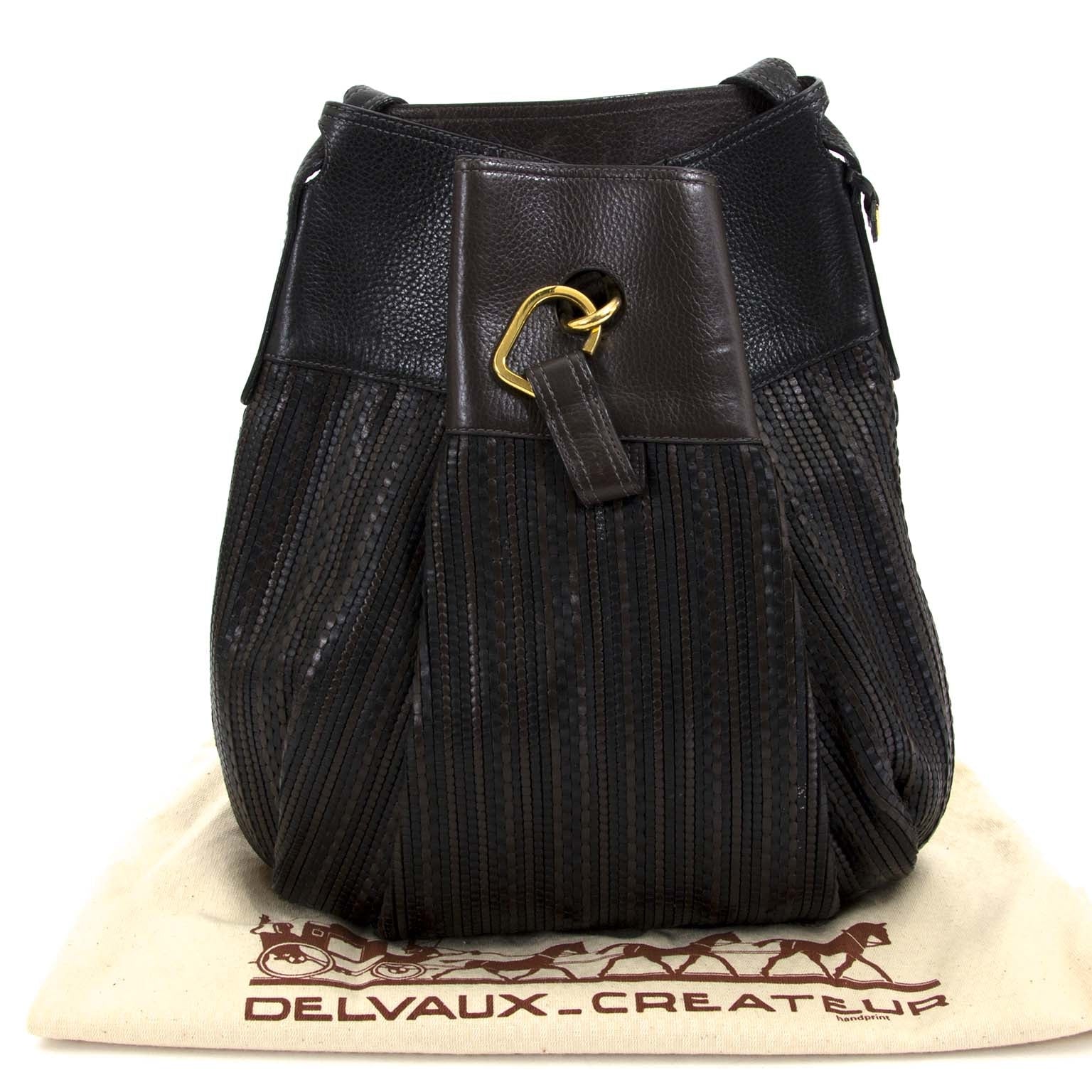 buy Delvaux Brown Toile De Cuir Shoulder Bag and pay save online at labellov.com
