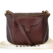 Delvaux Burgundy Toile De Cuir Crossbody Bag at Labellov