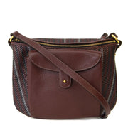 Delvaux Burgundy Toile De Cuir Crossbody Bag at Labellov. Vintage designer handbags