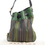 acheter en ligne seconde main Delvaux Toile De Cuire Shoulder Bag