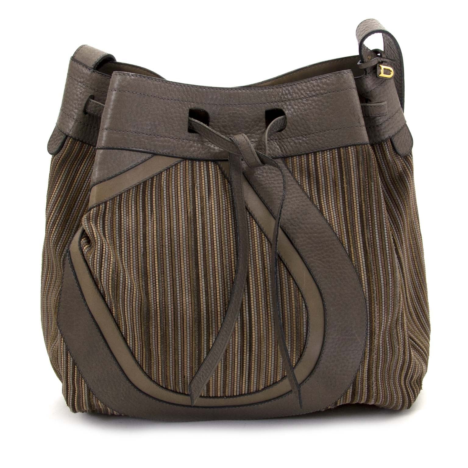 Delvaux Toile De Cuire Beige Ombre Shoulder Bag nu te koop bij labellov antwerpen aan de beste prijs