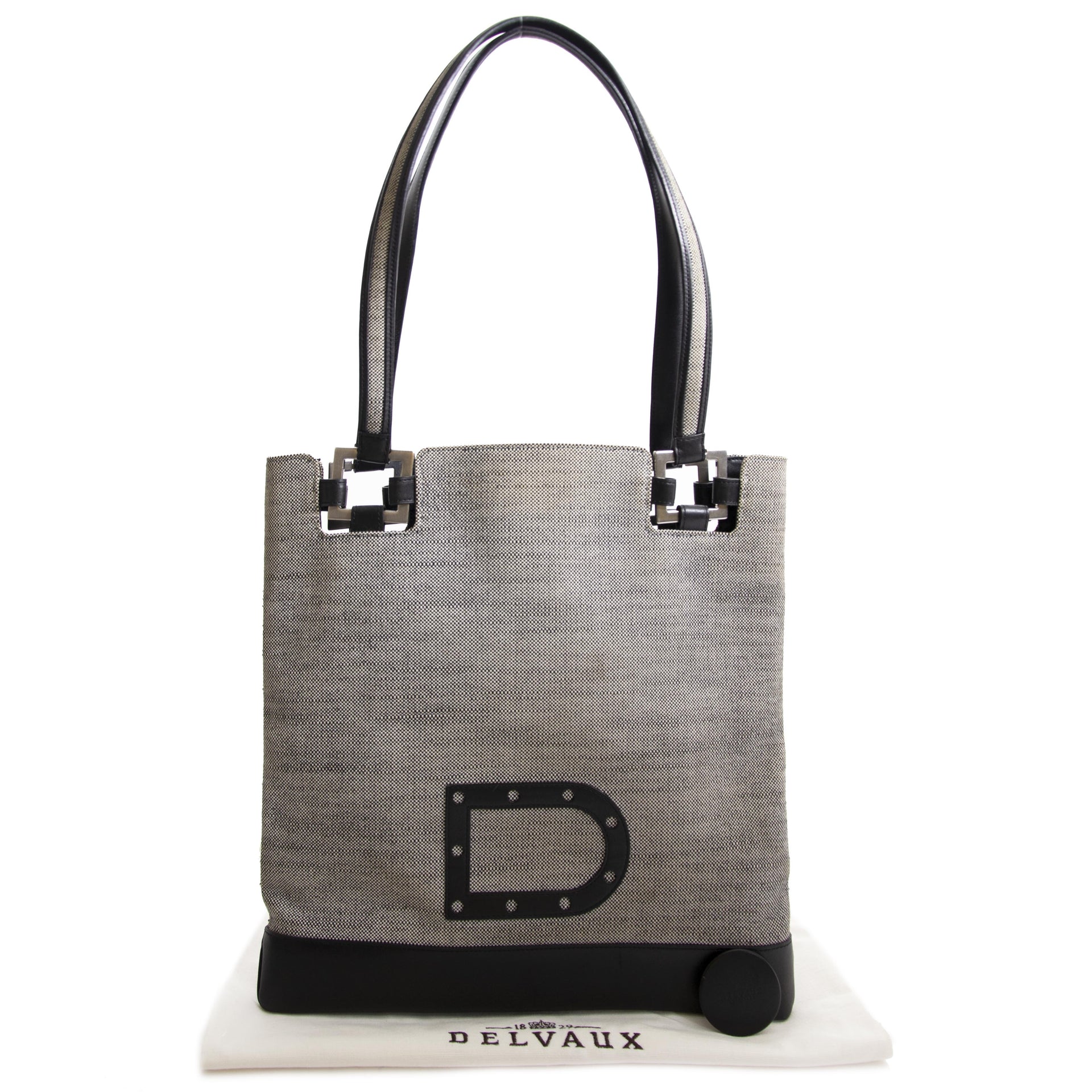 Delvaux Grey Canvas Paul Bag now for sale at labellov vintage fashion webshop belgium