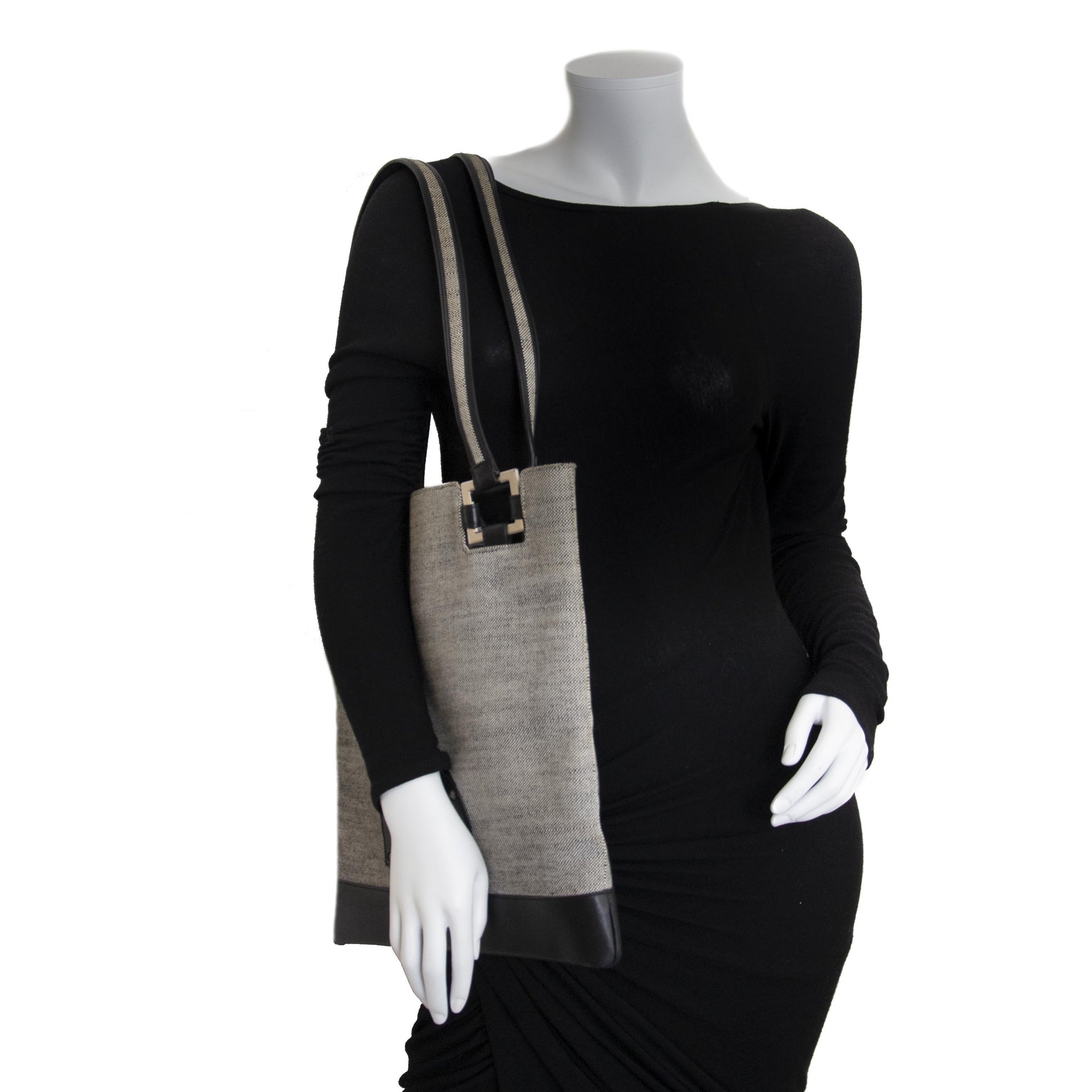 Delvaux Grey Canvas Paul Bag now for sale at labellov vintage fashion webshop belgium