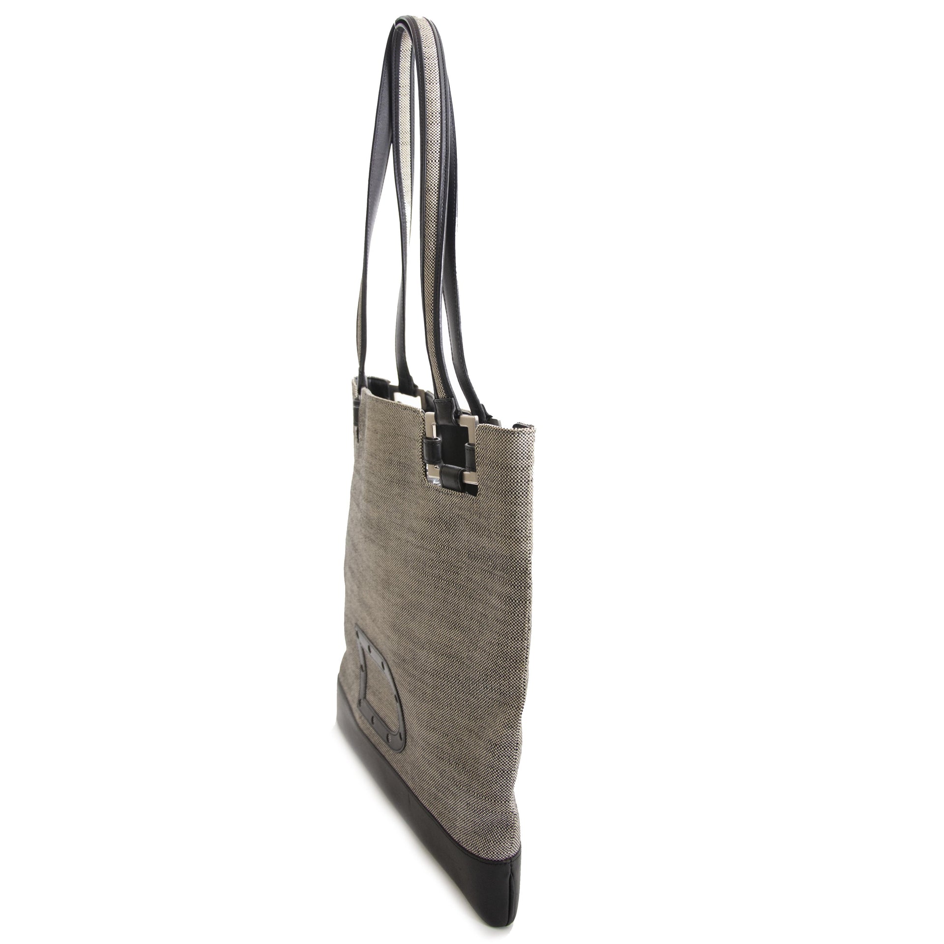 Delvaux Grey Canvas Paul Bag now for sale at labellov vintage fashion webshop belgium