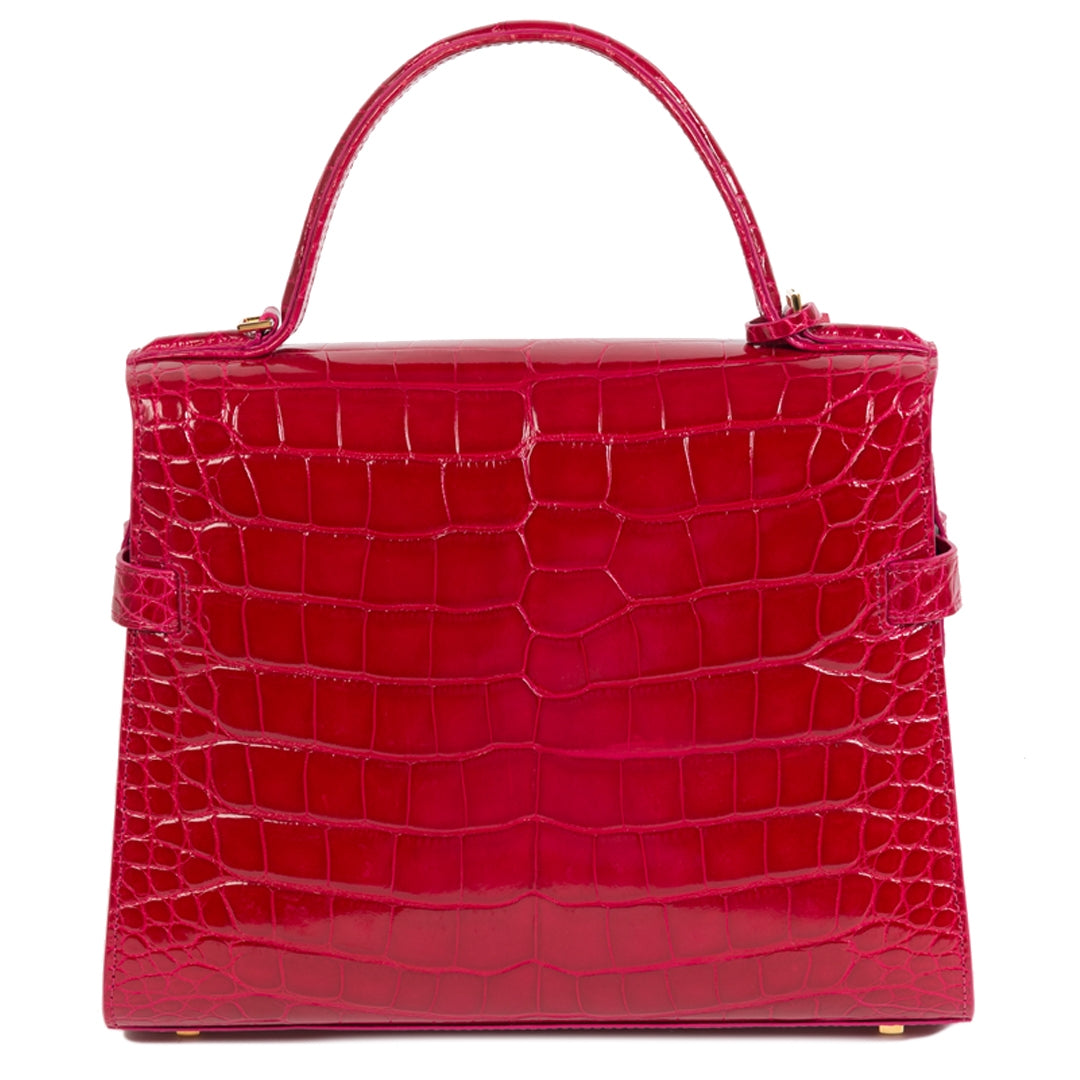 Very exclusive and sought after Delvaux Tempête alligator Framboise MM