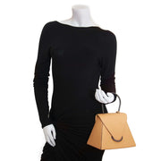 Delvaux Peach Leather Triangle Bag now for sale at labellov vintage fashion webshop belgium