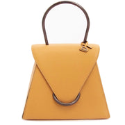 Delvaux Peach Leather Triangle Bag now for sale at labellov vintage fashion webshop belgium